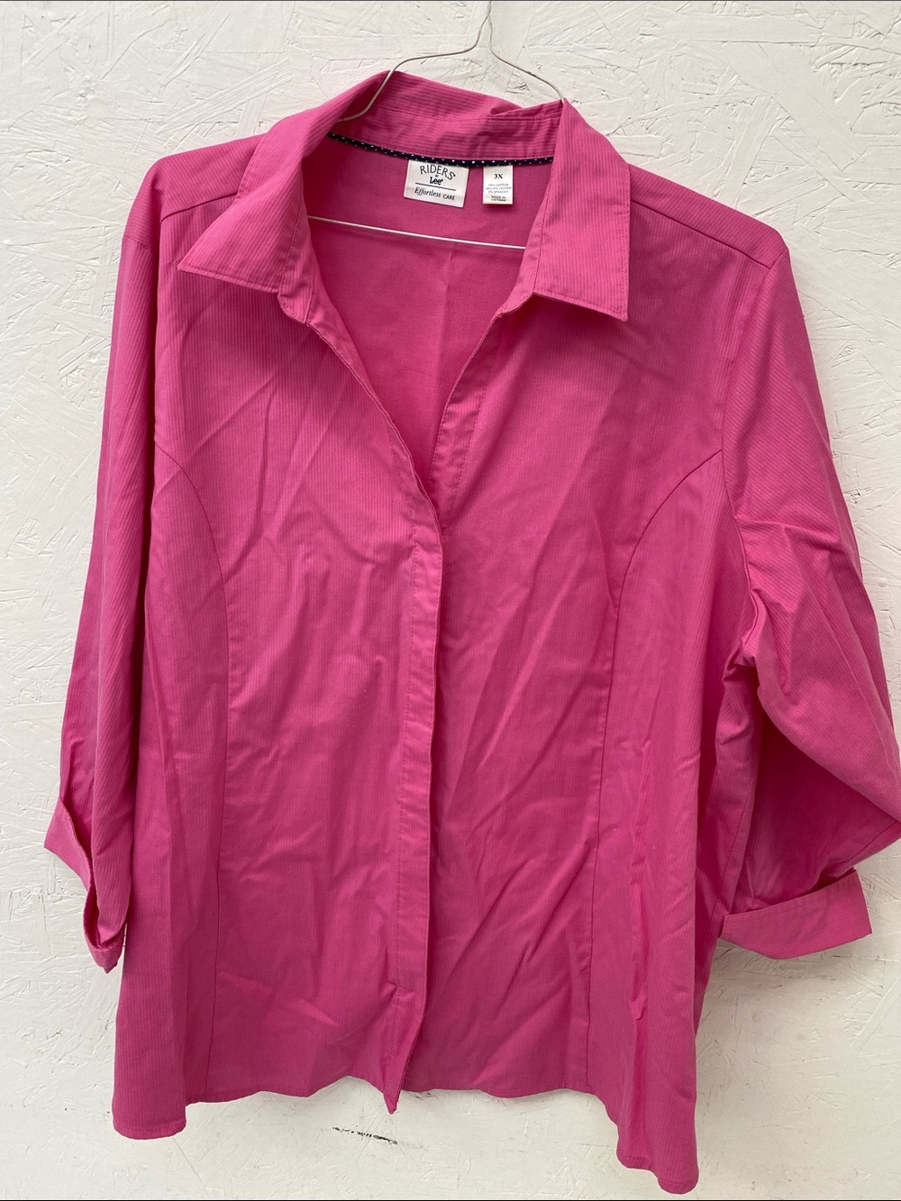 Riders by Lee Bright Pink Button-Front Women's Shirt